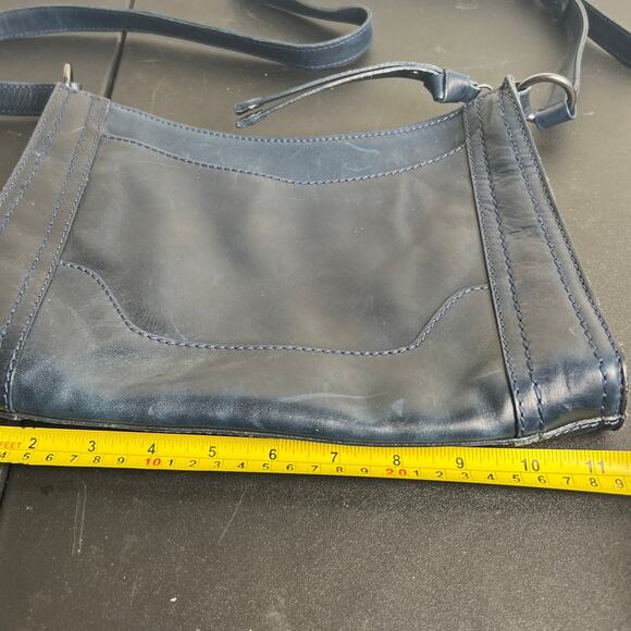 Frye Melissa Leather Crossbody In Blue - Picture 4 of 6